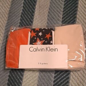 Calvin Klein Orange, Black, and Cream Hipster Trio